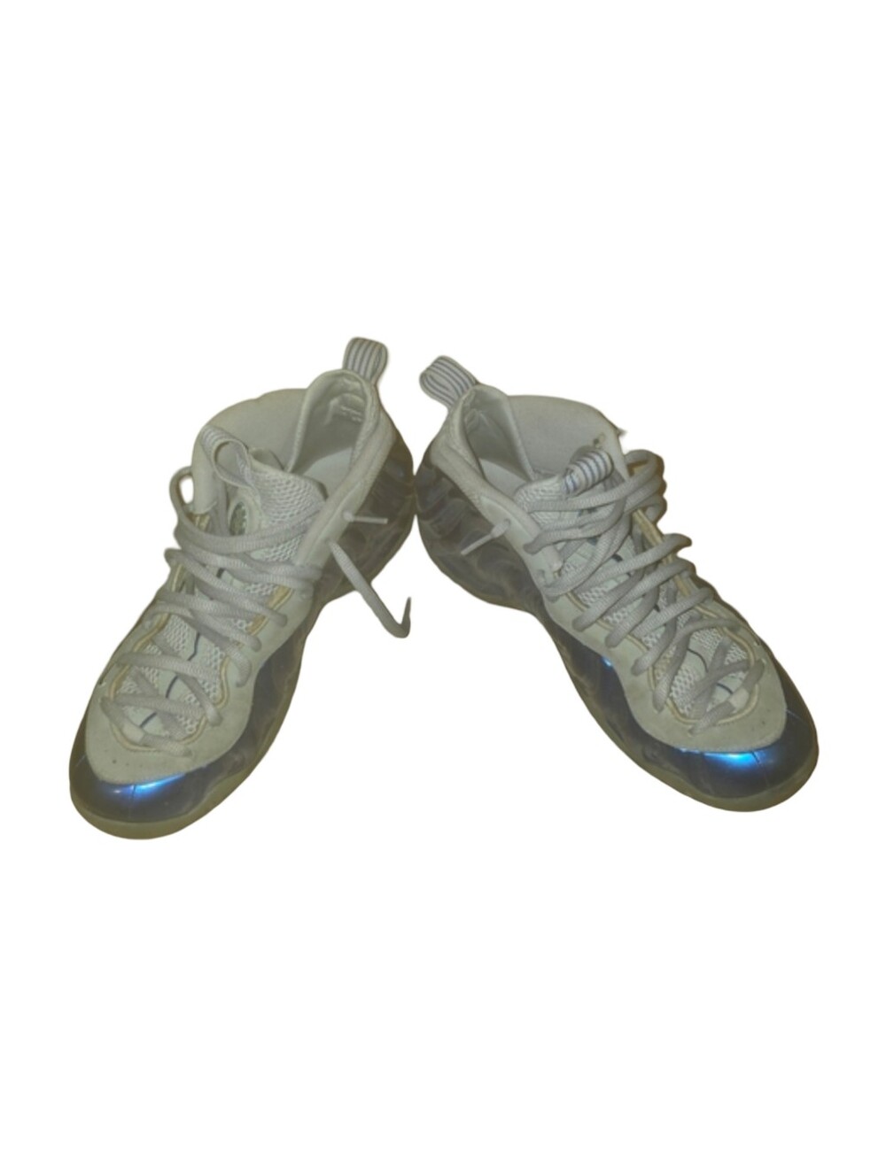 Nike Kids Gray and Blue High-Top Sneakers